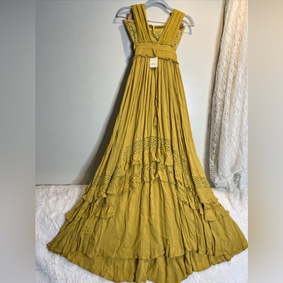 Free People Endless Summer Santa Maria Crochet Inset Beach Maxi Dress - Picture 4 of 6